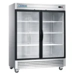 REFRIGERADOR ACERO 2 PUERTA VIDRIO TURBO COOLING